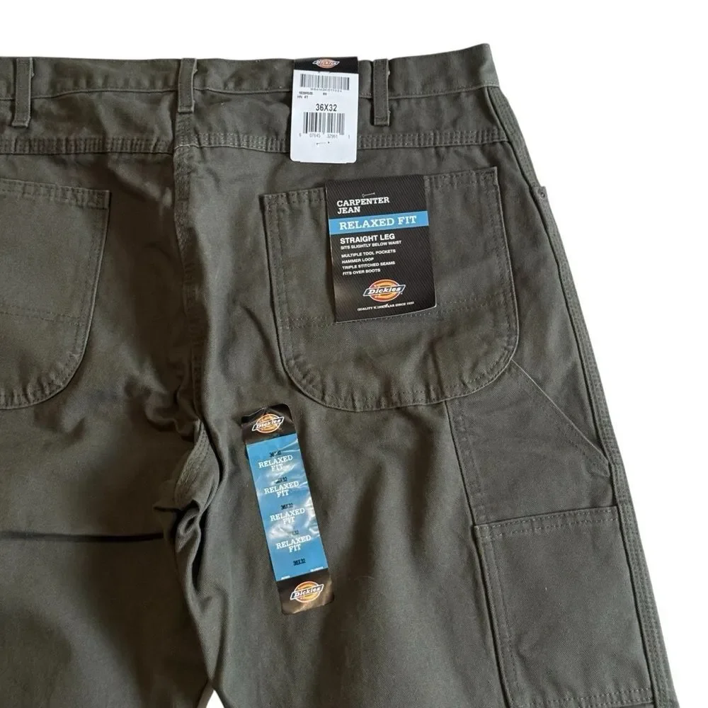 NWT Dickies Carpenter Jeans Relaxed Fit Straight Leg Men’s Sz 36/32